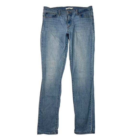 Levi’s Slimming Skinny Jeans Mid Rise Denim Stretch Light Wash Womens 32 - Picture 1 of 7